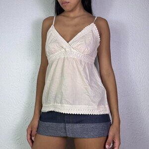 Y2K CREAM BOHO TANK TOP